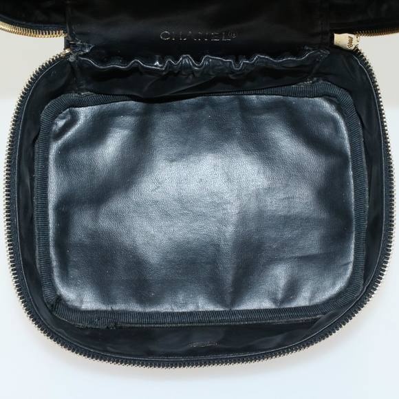 CHANEL Vanity Cosmetic Pouch Caviar Skin Black CC Auth bs6497 - Picture 16 of 16